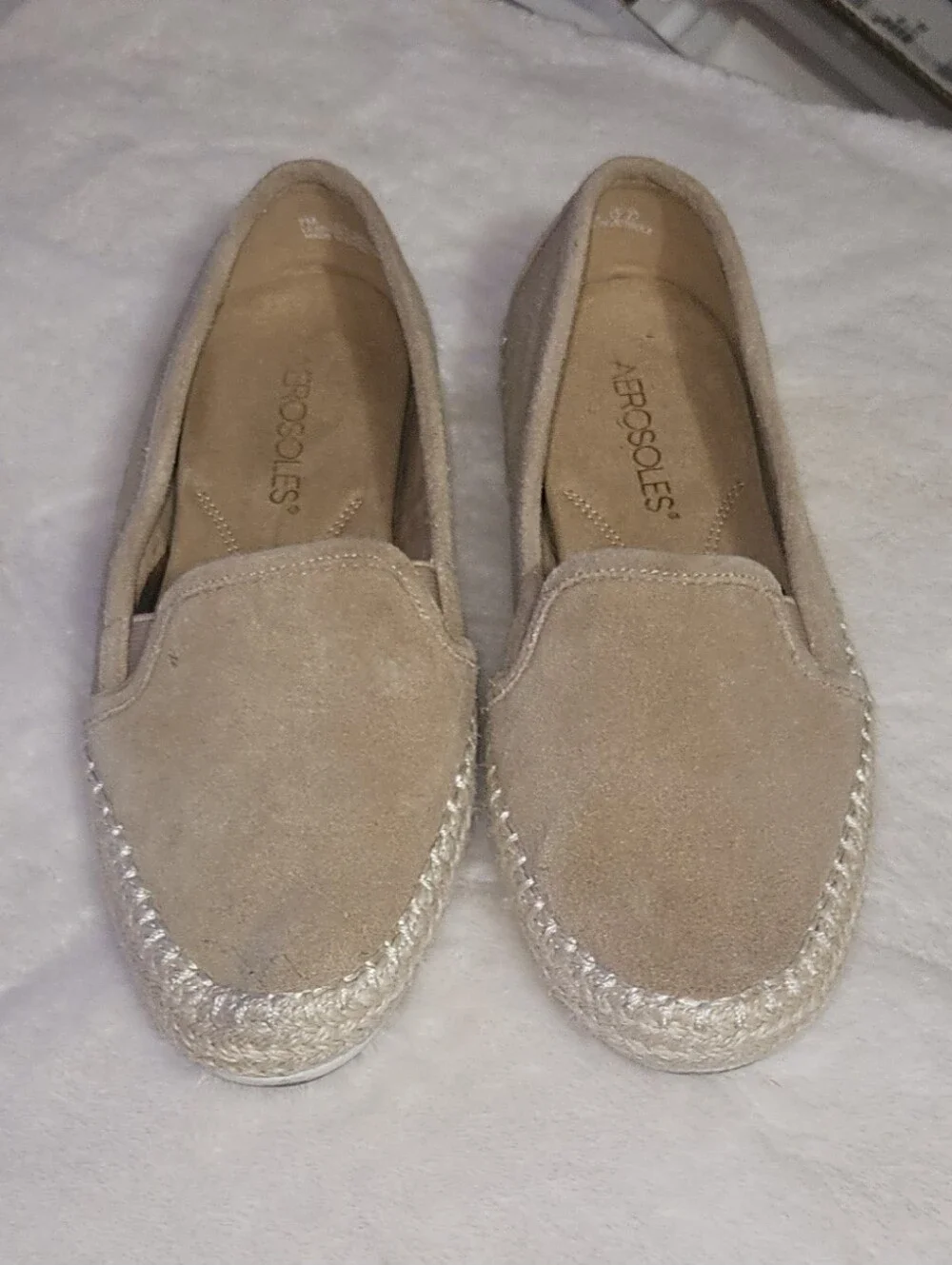 Areosoles Flats Taupe Espadrille Slip-On Loafer for Women Suze 7